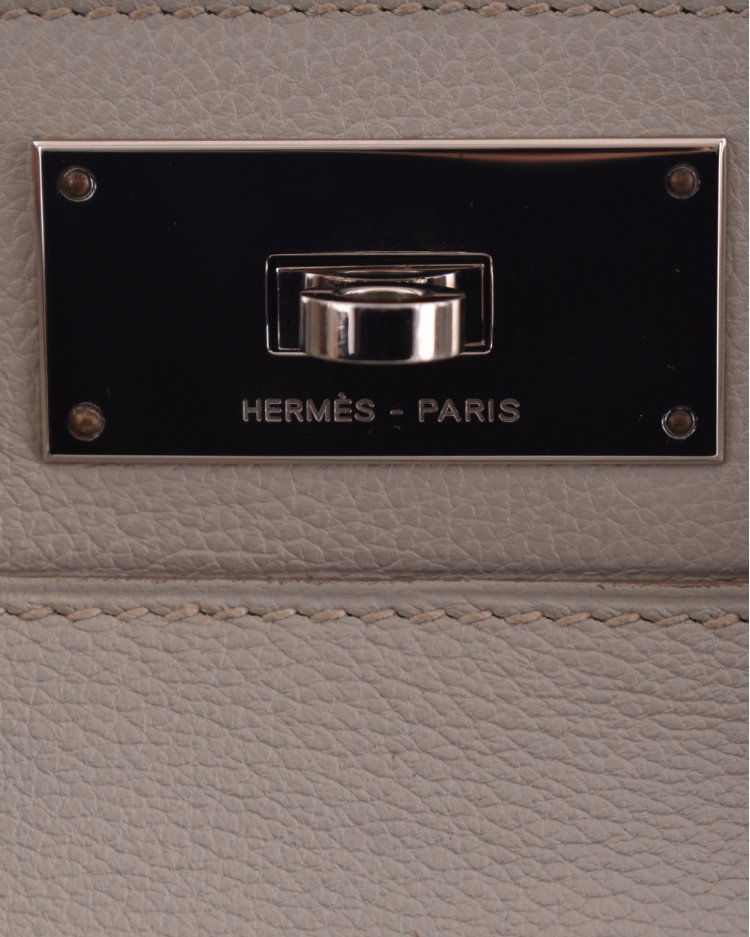 Bolsa Hermès Original Toolbox 26 Cinza Feminina